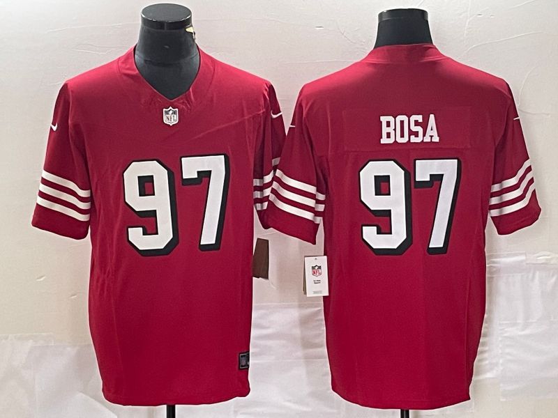 Men San Francisco 49ers #97 Bosa Nike Red Vapor Limited NFL Jersey style 1->oakland raiders->NFL Jersey